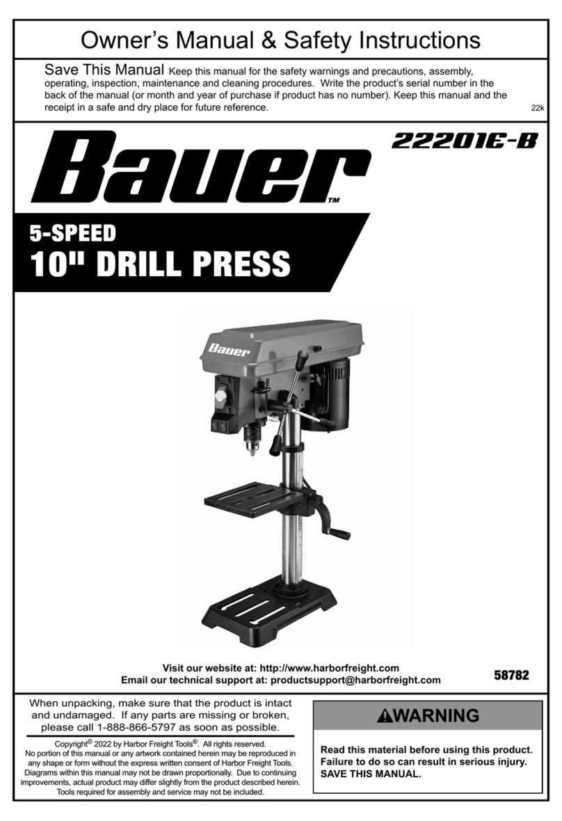 Bauer 22201E-B Owner's manual & safety instructions