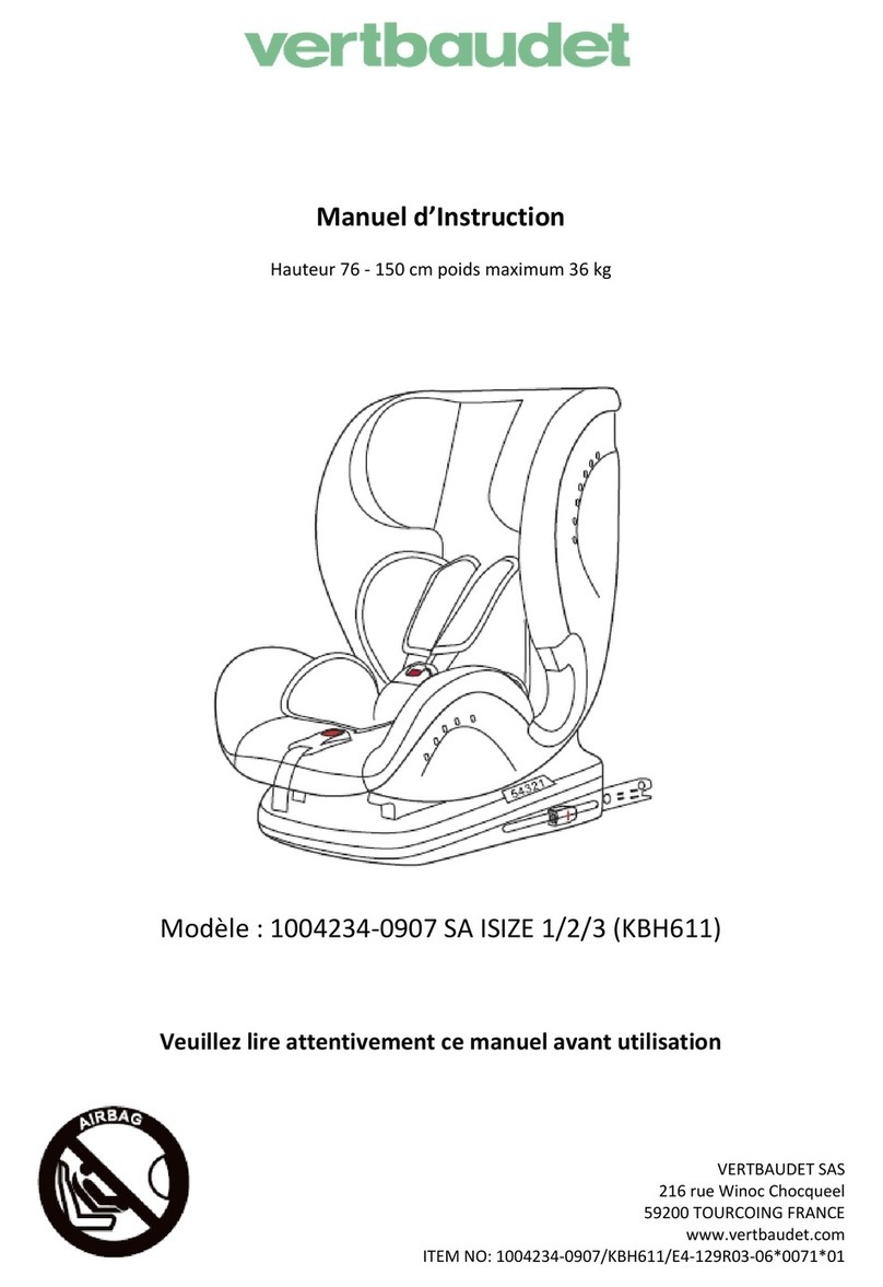 VERTBAUDET 1004234-0907 SA ISIZE 1/2/3 User manual