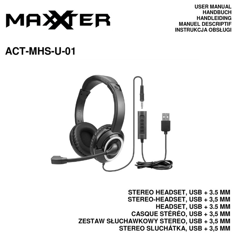MAXXTER ACT-MHS-U-01 user manual