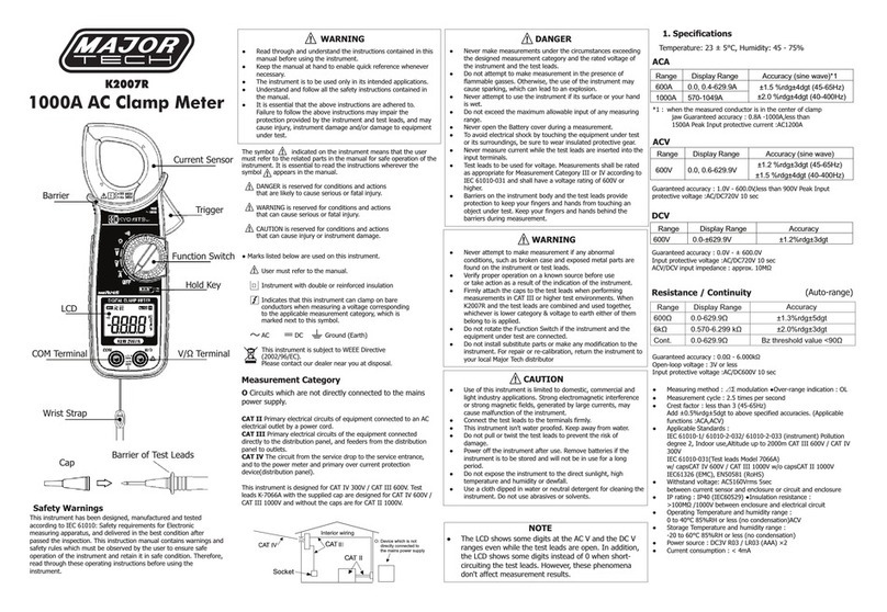 Major tech K2007R manual