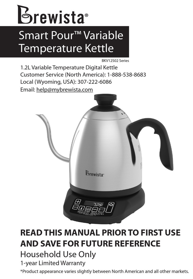 BREWISTA Smart Pour BKV12S02 Series manual