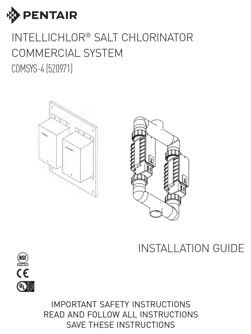 Pentair INTELLICHLOR COMSYS-4 installation guide Pentair INTELLICHLOR COMSYS-4 installation guide
