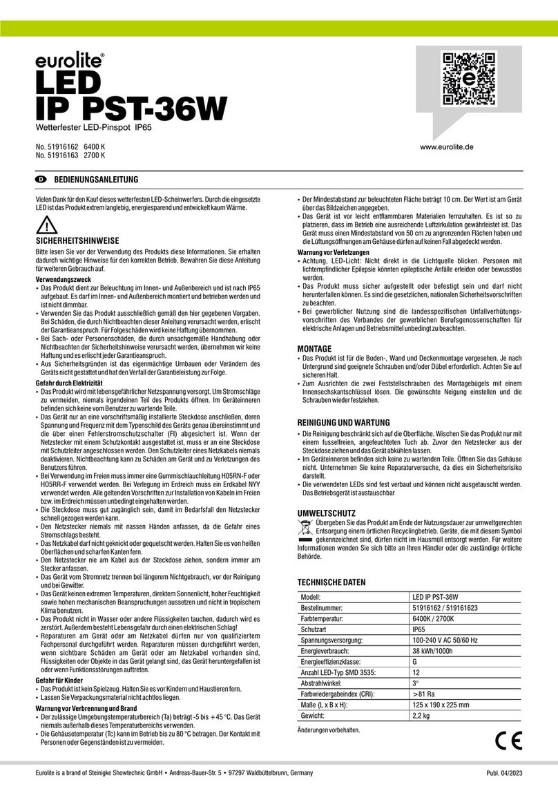 EuroLite LED IP PST-36W user manual