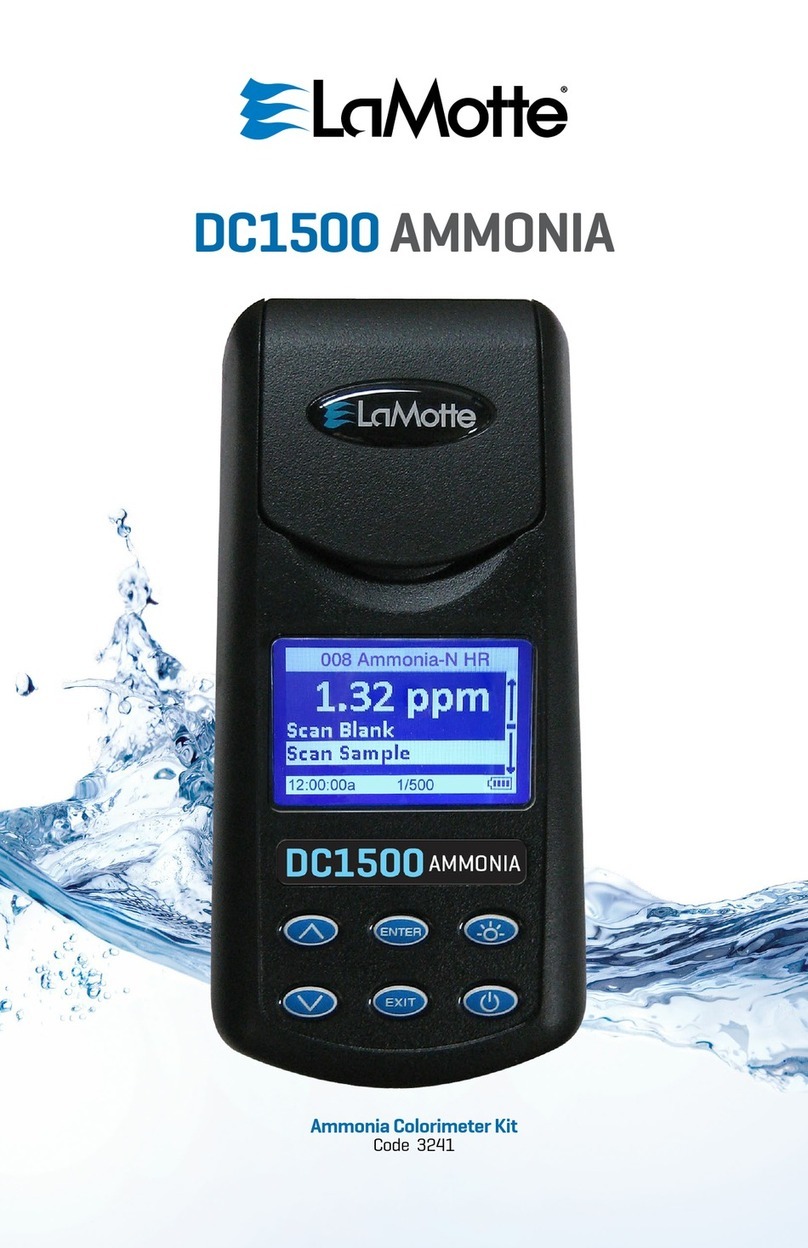 LaMotte DC1500 AMMONIA User manual
