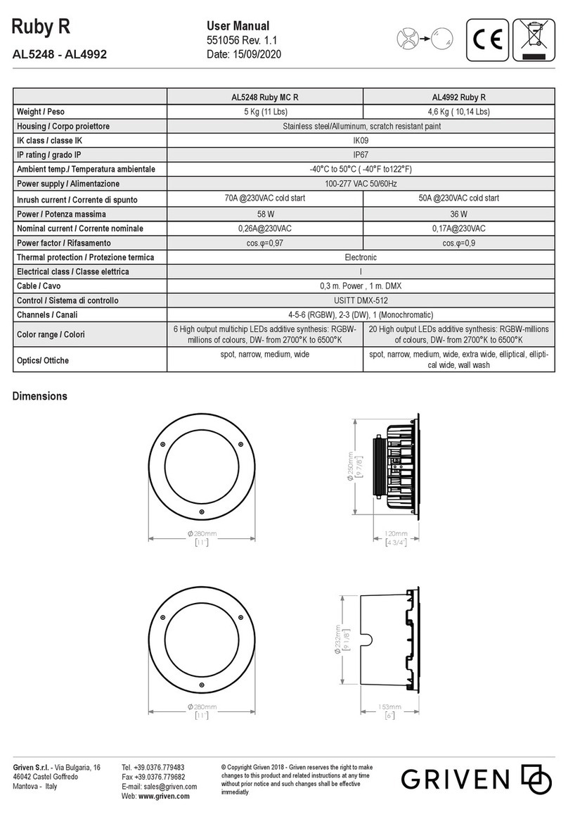 Griven Ruby MC R AL5248 user manual