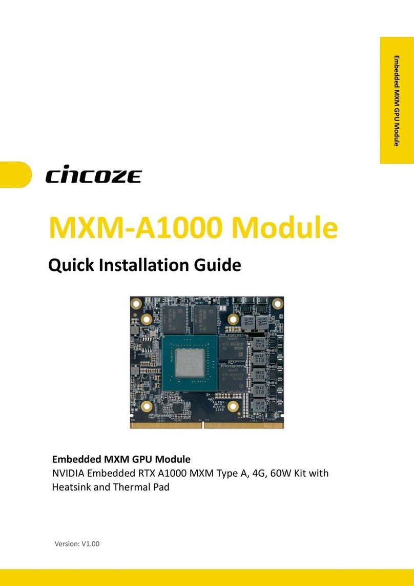Cincoze MXM-A1000 Quick installation guide