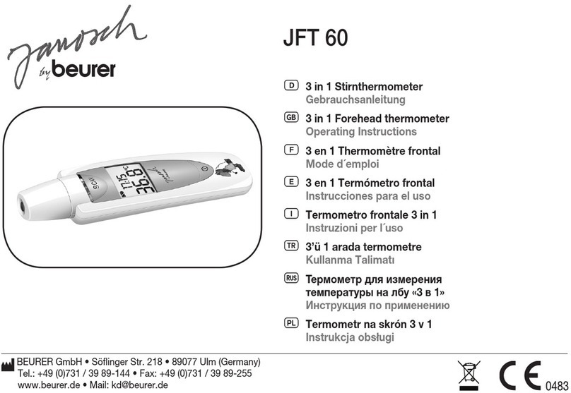 Beurer Janosch JFT 60 operating instructions Beurer Janosch JFT 60 operating instructions