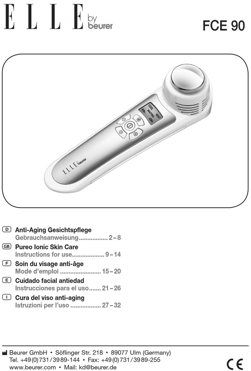 Beurer ELLE Pureo Ionic Skin Care FCE 90 Instructions for use
