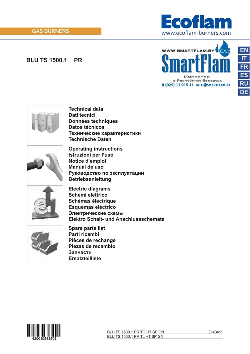 Ecoflam BLU TS 1500.1 PR User manual Ecoflam BLU TS 1500.1 PR User manual