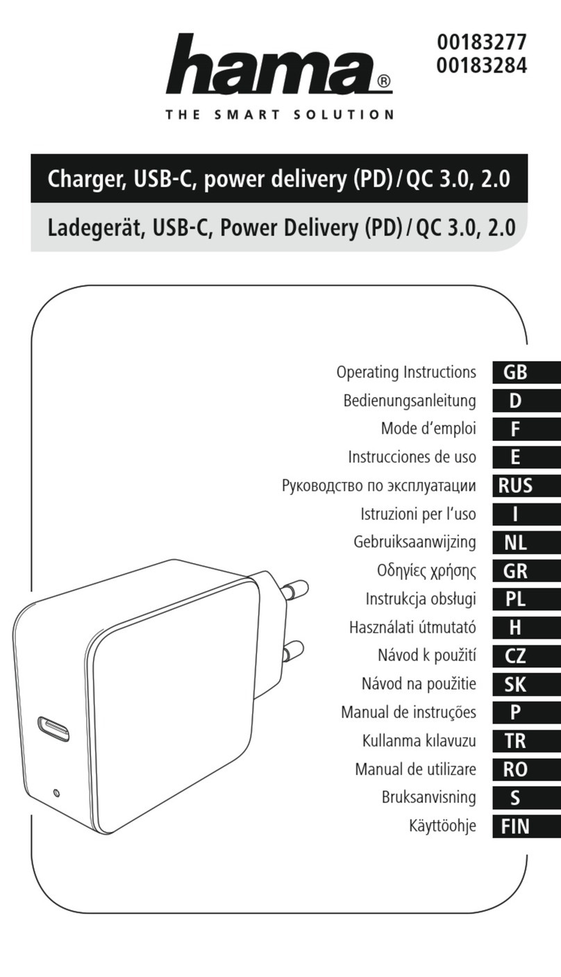 Hama QC 3.0 operating instructions