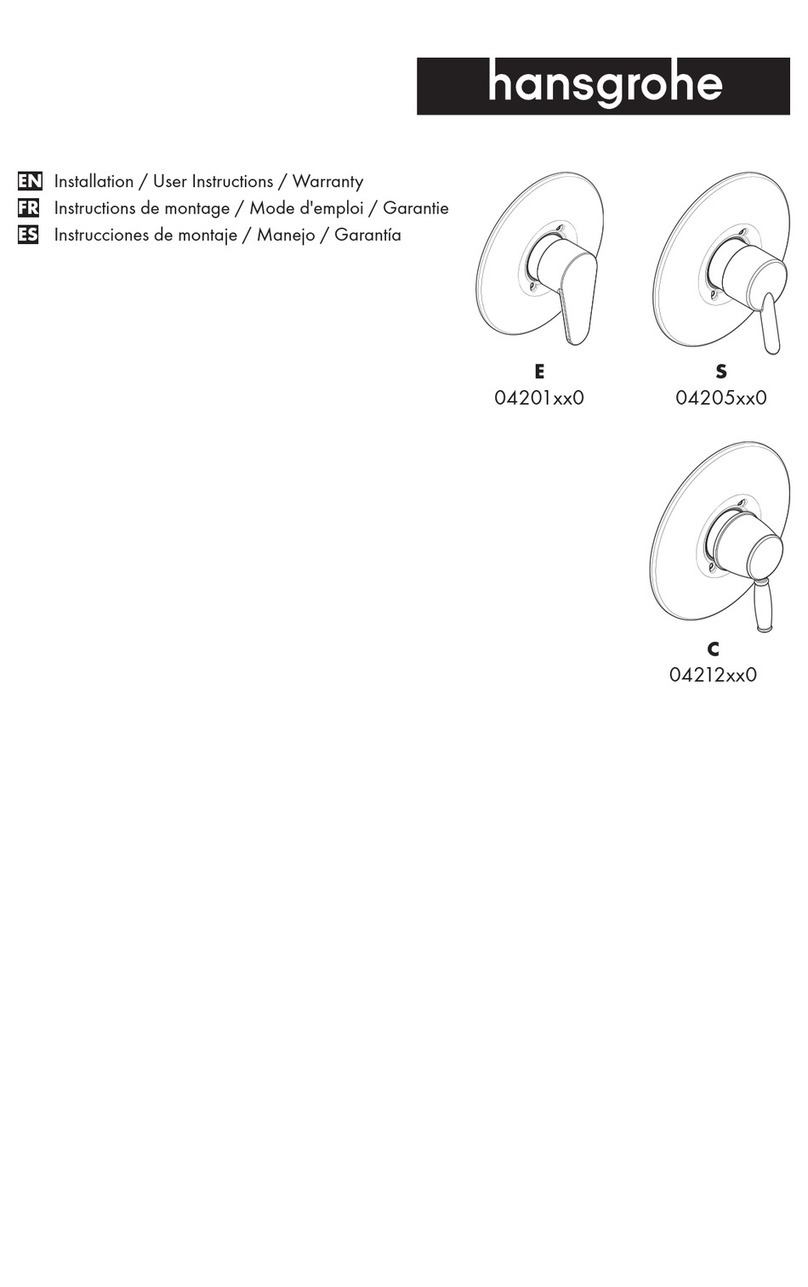Hans Grohe E 04201 0 Series Instruction Manual