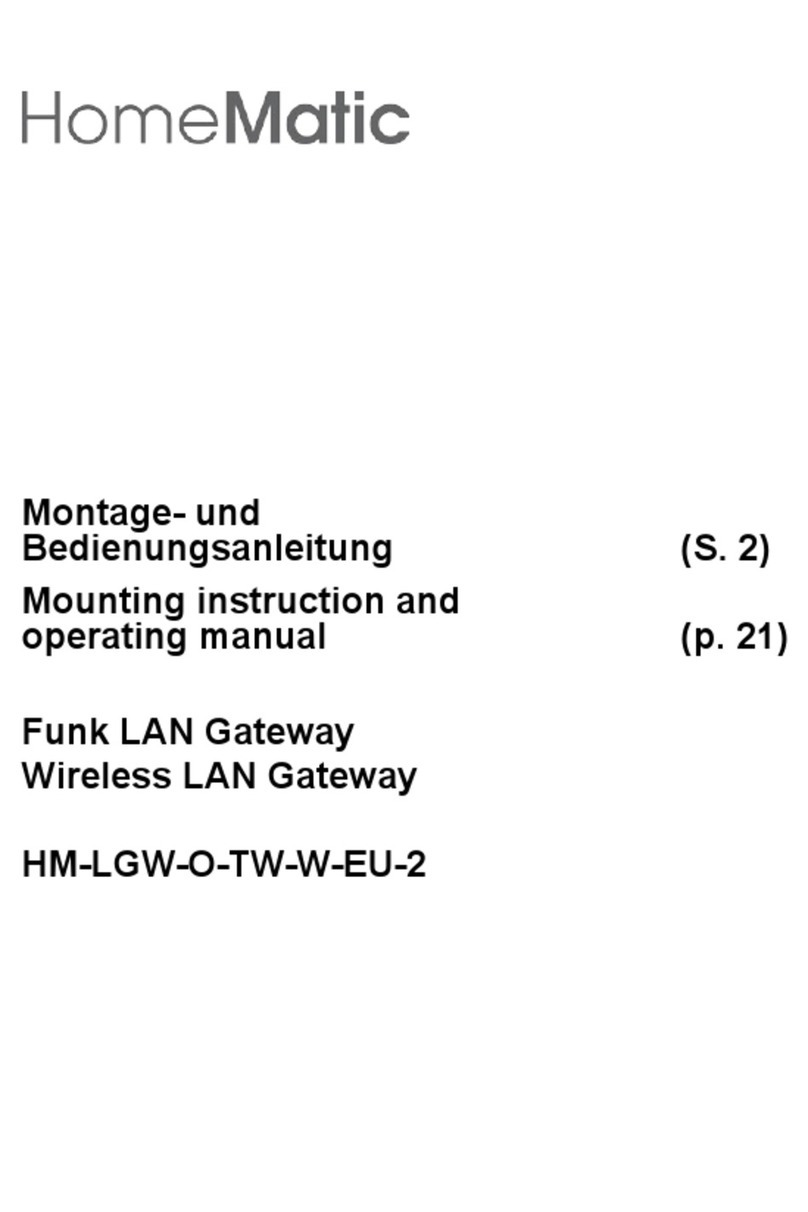 HomeMatic HM-LGW-O-TW-W-EU-2 Mounting instruction and operating manual