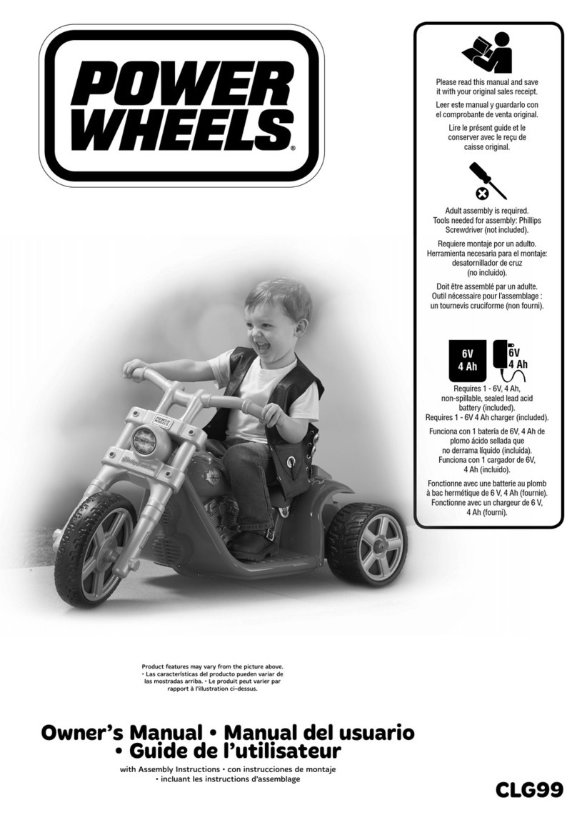 Mattel POWER WHEELS CLG99 owner's manual
