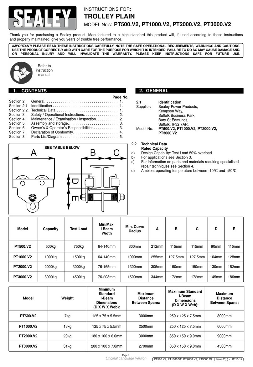 Sealey PT1000.V2 User manual