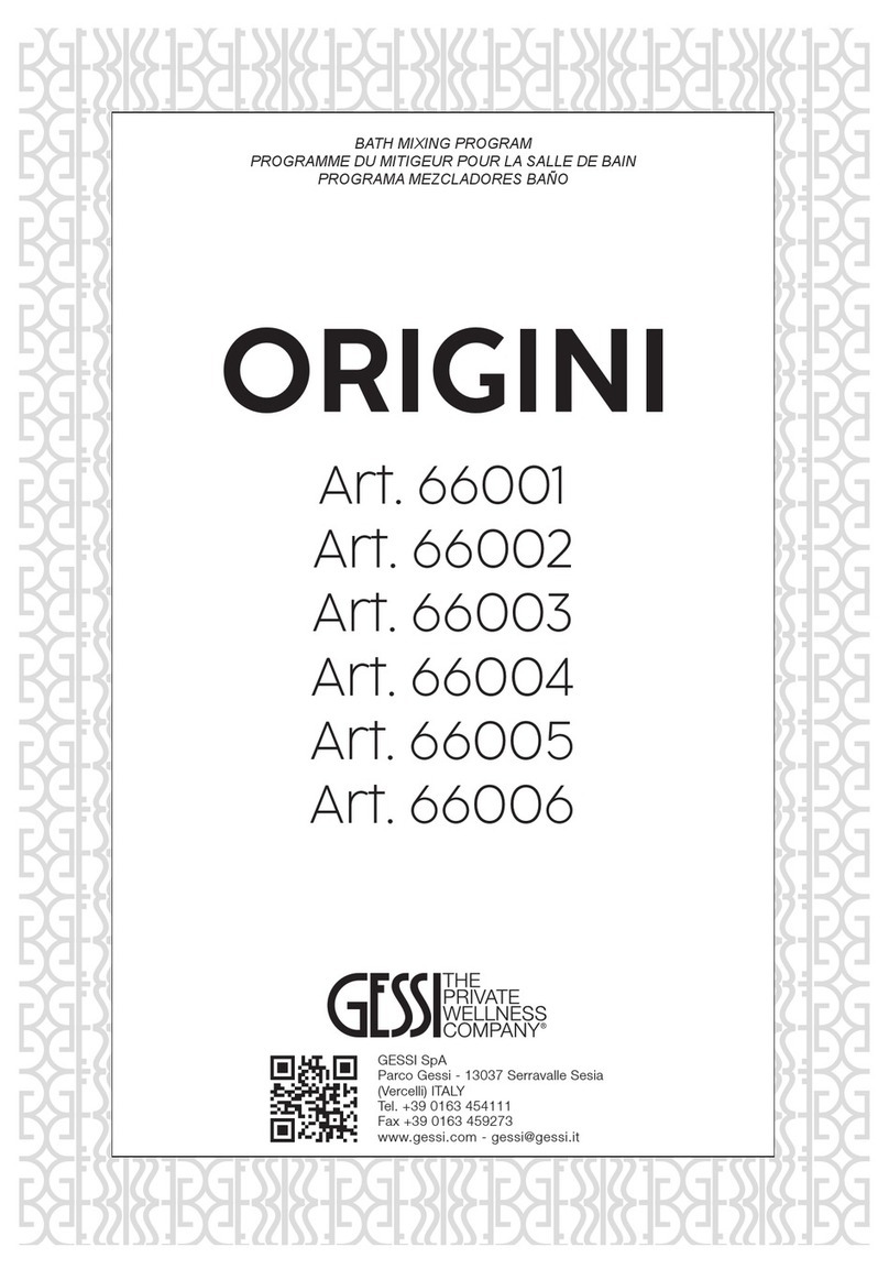 Gessi ORIGINI 66001 User manual Gessi ORIGINI 66001 User manual