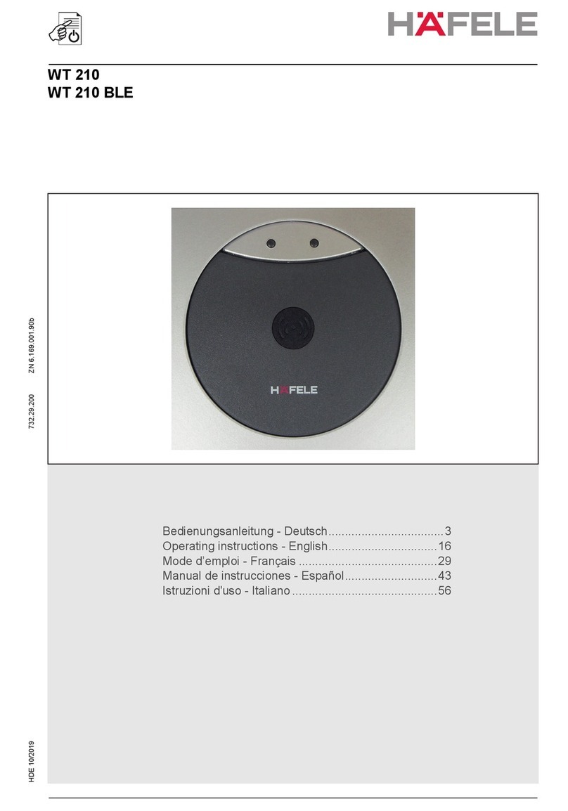 Häfele WT 210 BLE operating instructions