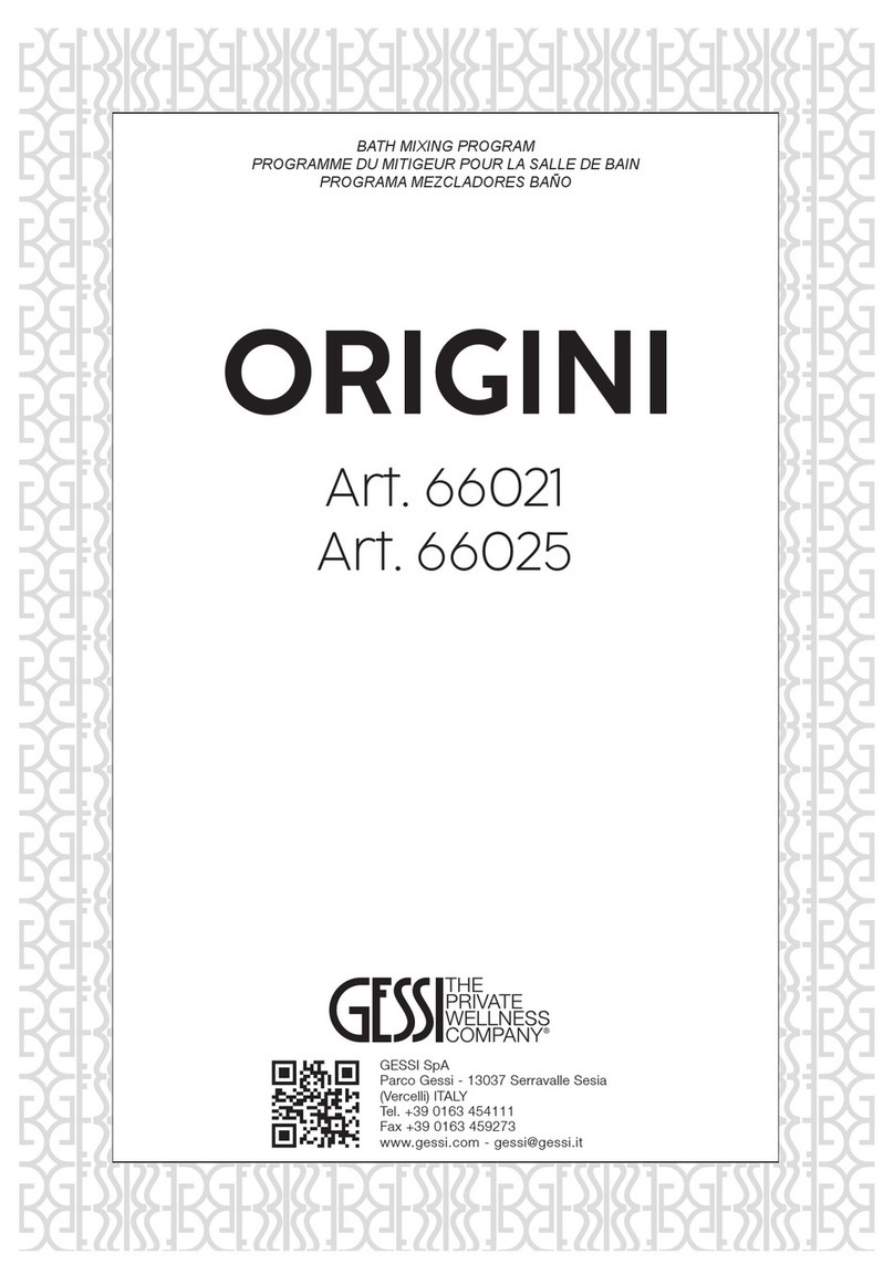 Gessi ORIGINI 66021 User manual Gessi ORIGINI 66021 User manual