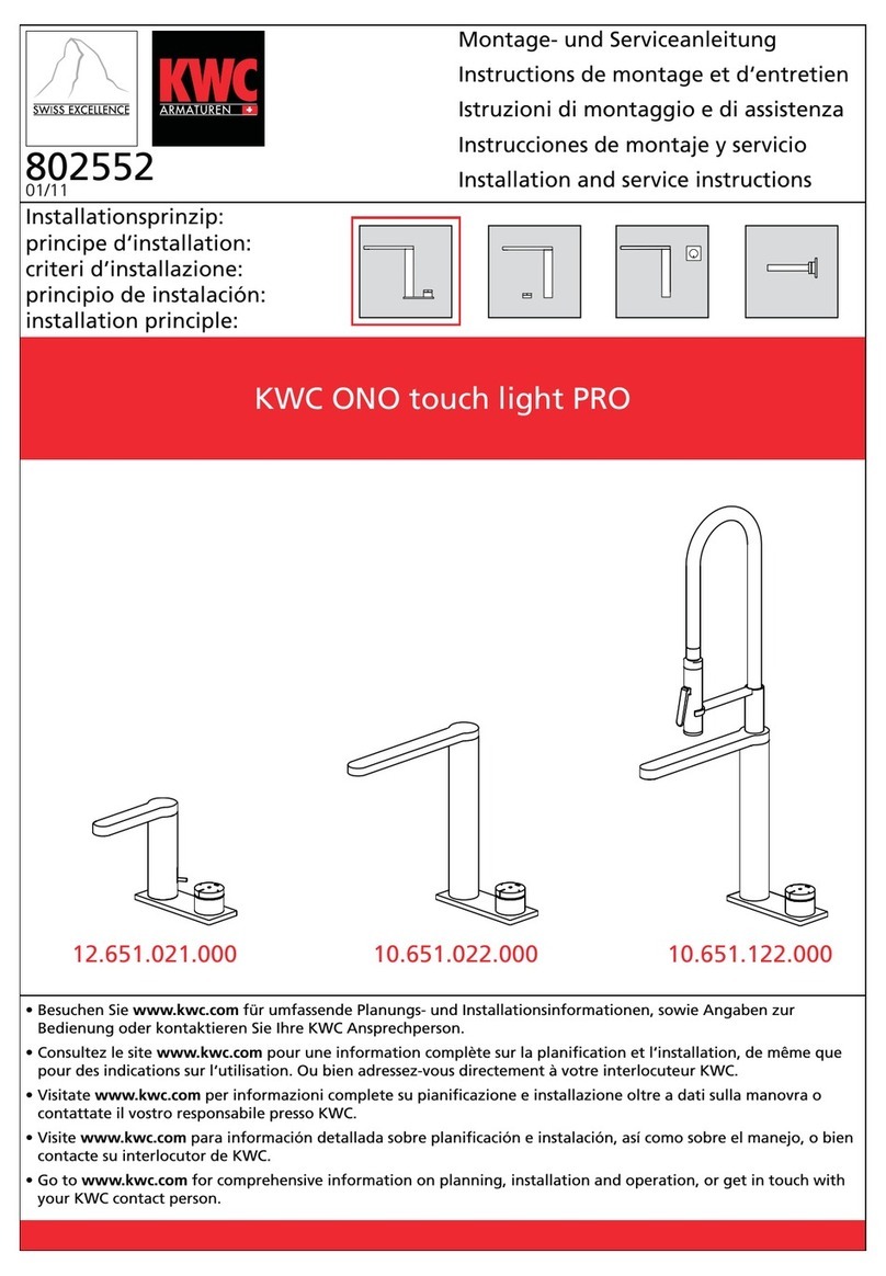 KWC ONO touch light PRO 12.651.021.000 Quick guide