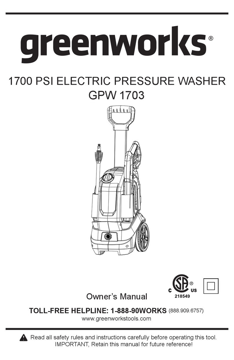GreenWorks GPW 1703 owner's manual