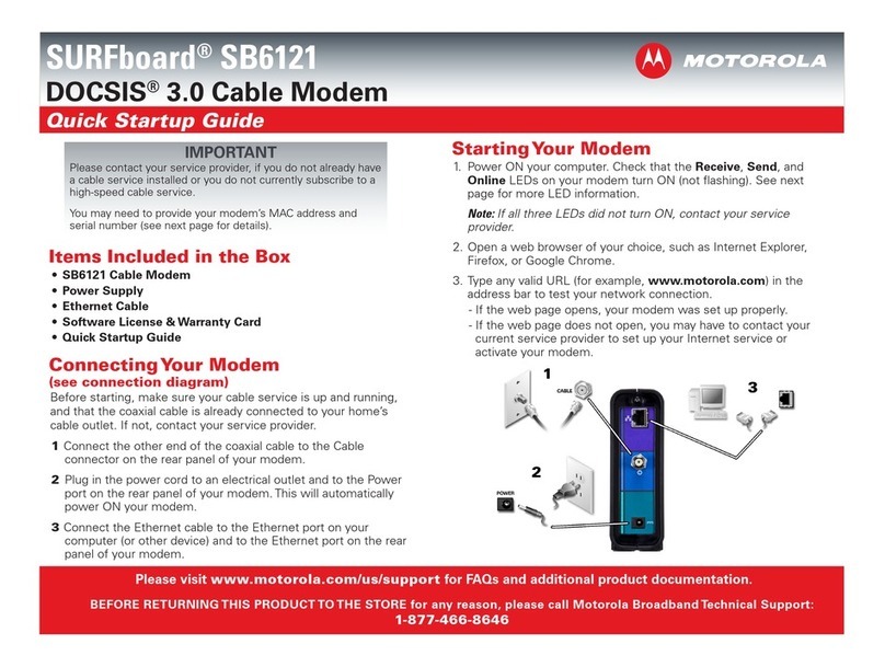 Motorola SURFboard SB6121 Troubleshooting guide