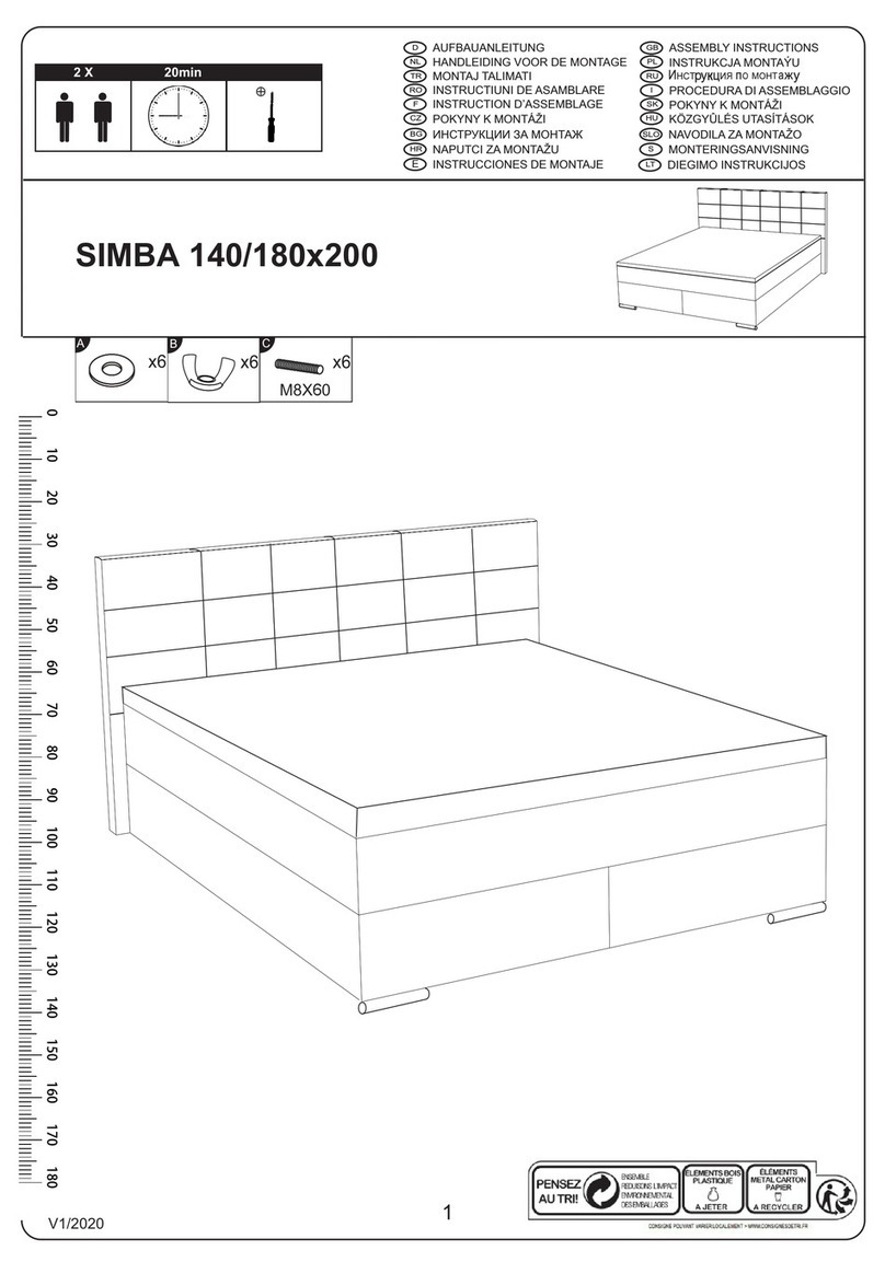 COTTA SIMBA 140x200 Assembly instructions