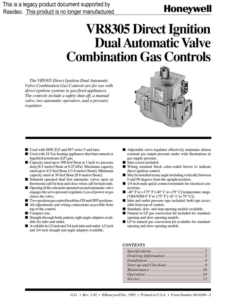 Honeywell VR8305P4279/U User manual