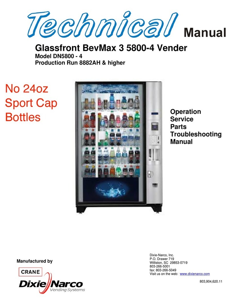 Crane Dixie Narco Glassfront BevMax 3 Technical manual