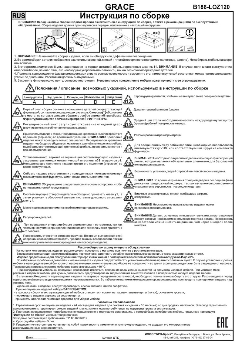 BLACK RED WHITE GRACE B186-LOZ120 User manual