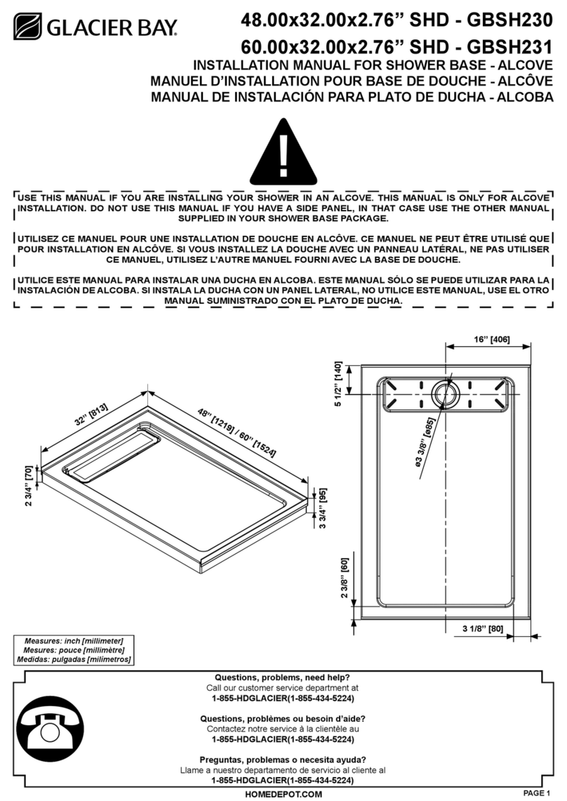 Glacier bay ALCOVE SHD-GBSH230 User manual