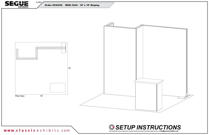 Classic Exhibits SEGUE DESIGNS MOD-1624 Setup instructions
