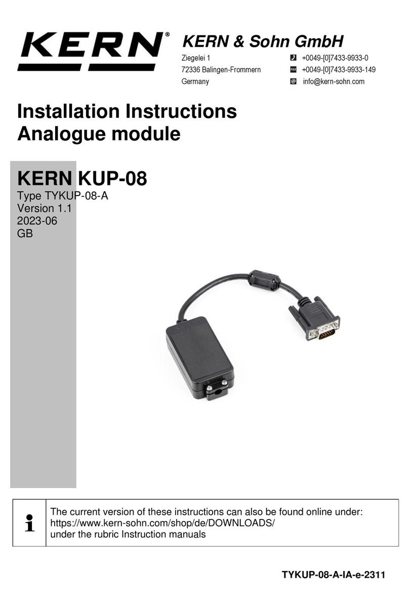 KERN KUP-08 User manual