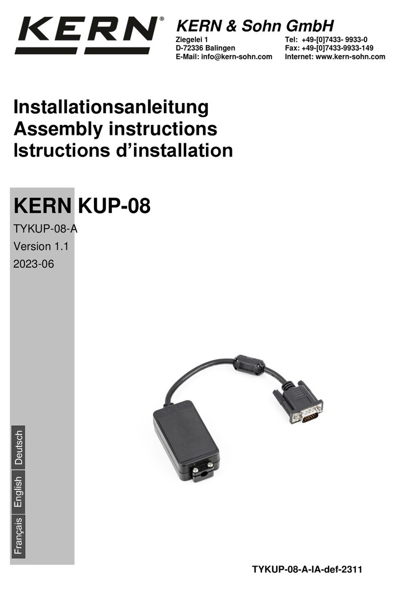 KERN KUP-08 User manual