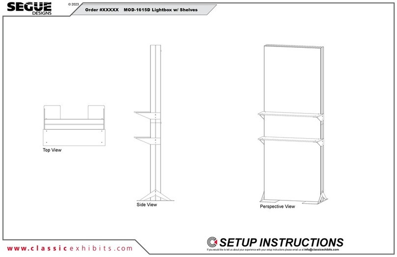 Classic Exhibits SEGUE DESIGNS MOD-1615D Setup instructions Classic Exhibits SEGUE DESIGNS MOD-1615D Setup instructions