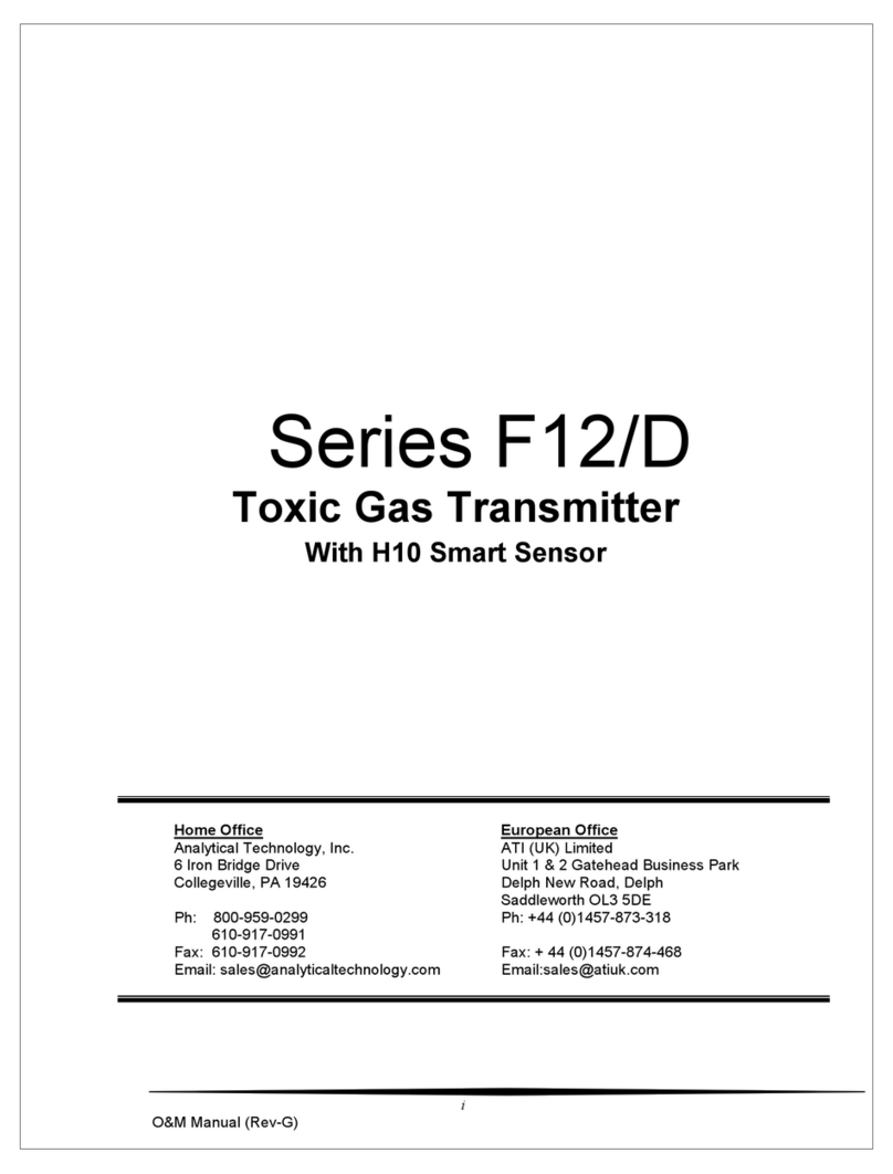 Analytical Technology F12D Series manual