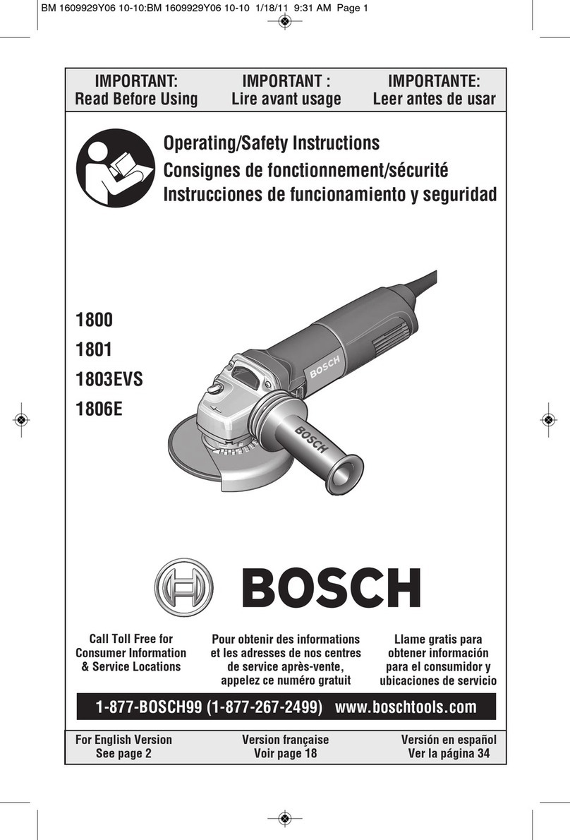 Bosch 1800 Assembly instructions