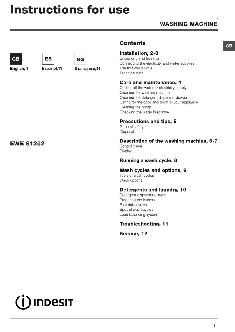 Indesit EWE 81252 Instructions for use
