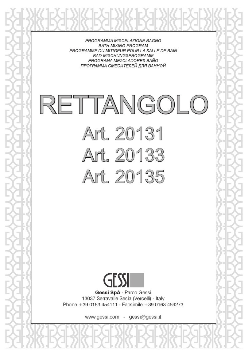 Gessi RETTANGOLO 20131 Troubleshooting guide