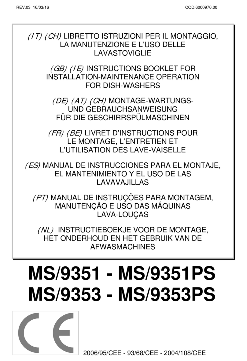 Mach MS/9351PS INSTRUCTIONS BOOKLET FOR INSTALLATION MAINTENANCE OPERATION