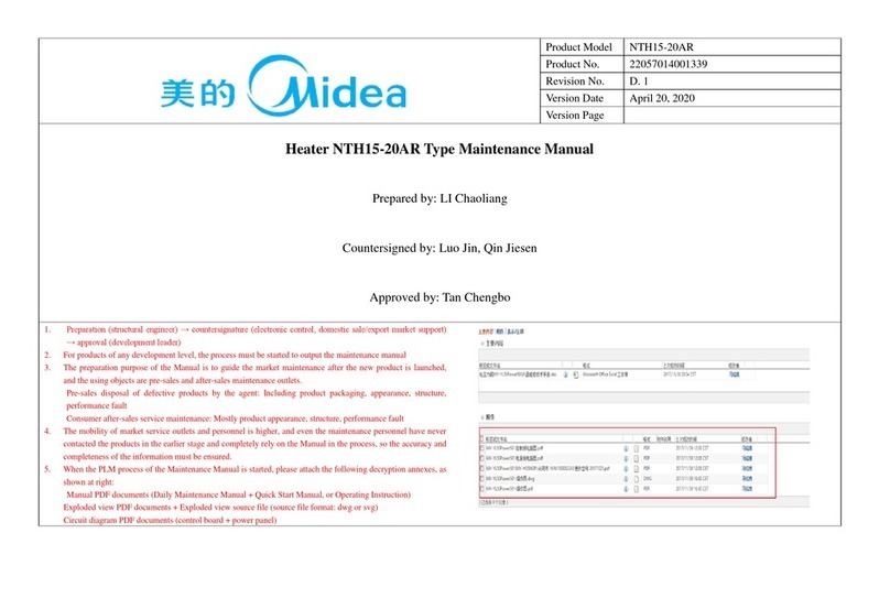 Midea NTH15-20AR Maintenance manual