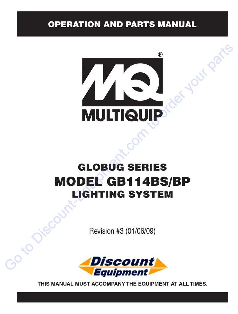 MULTIQUIP GLOBUG Series Operation and parts manual