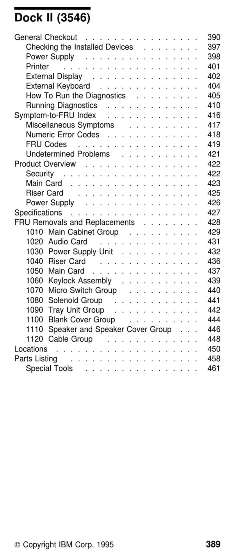 IBM ThinkPad Dock II User manual
