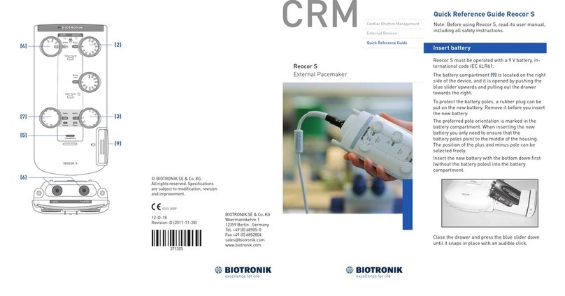 BIOTRONIK CRM Reocor S Quick reference guide