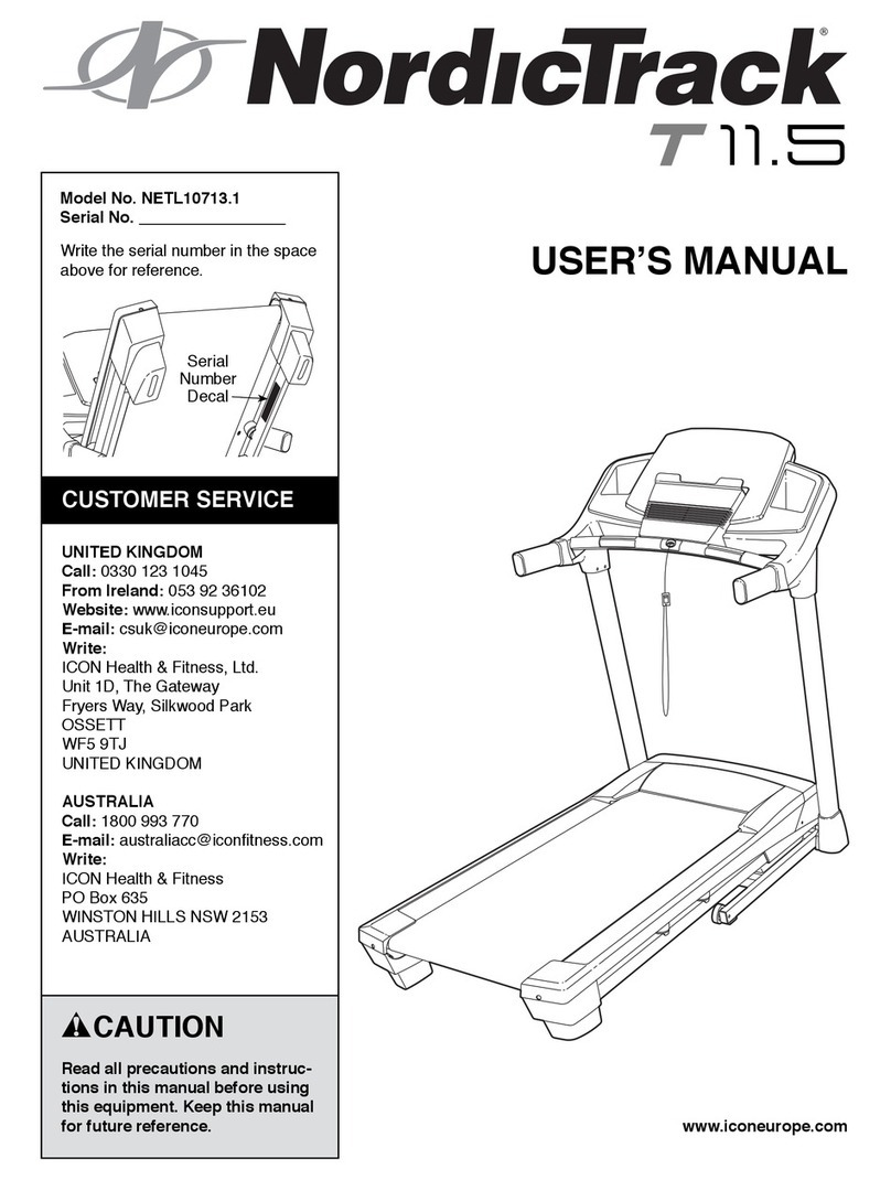 NordicTrack T11.5 User manual