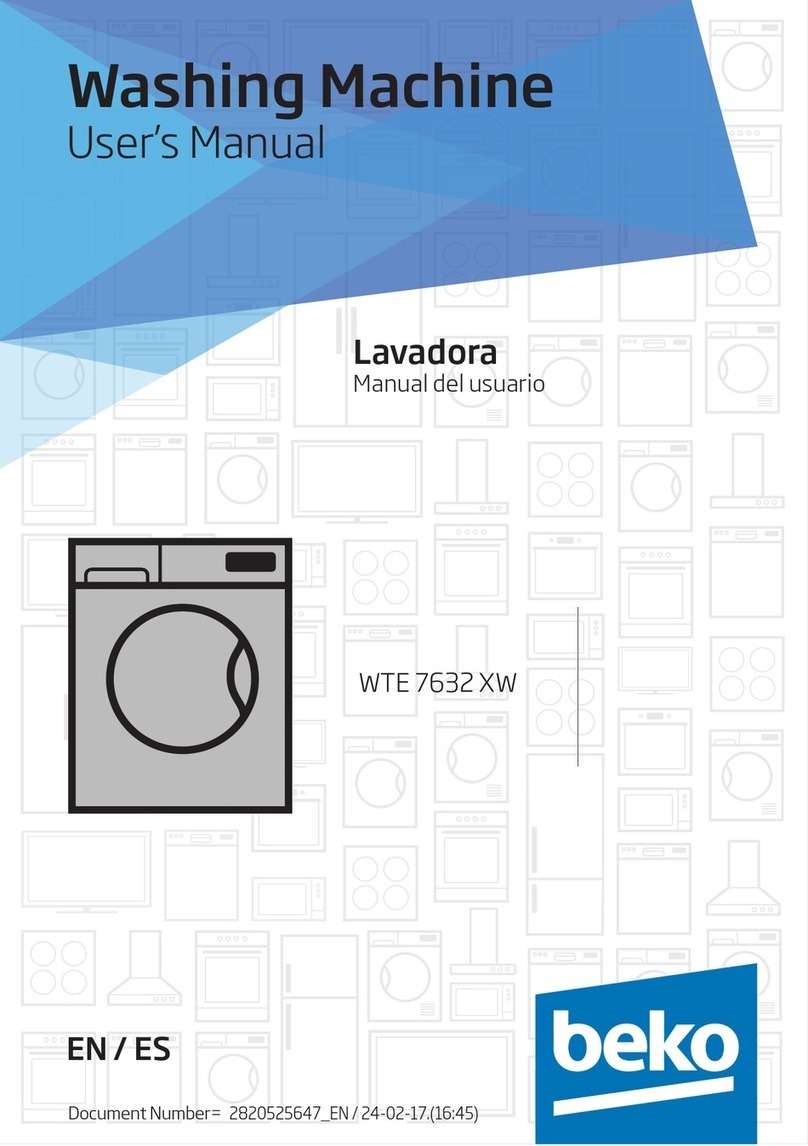 Beko WTE 7632 XW User manual Beko WTE 7632 XW User manual