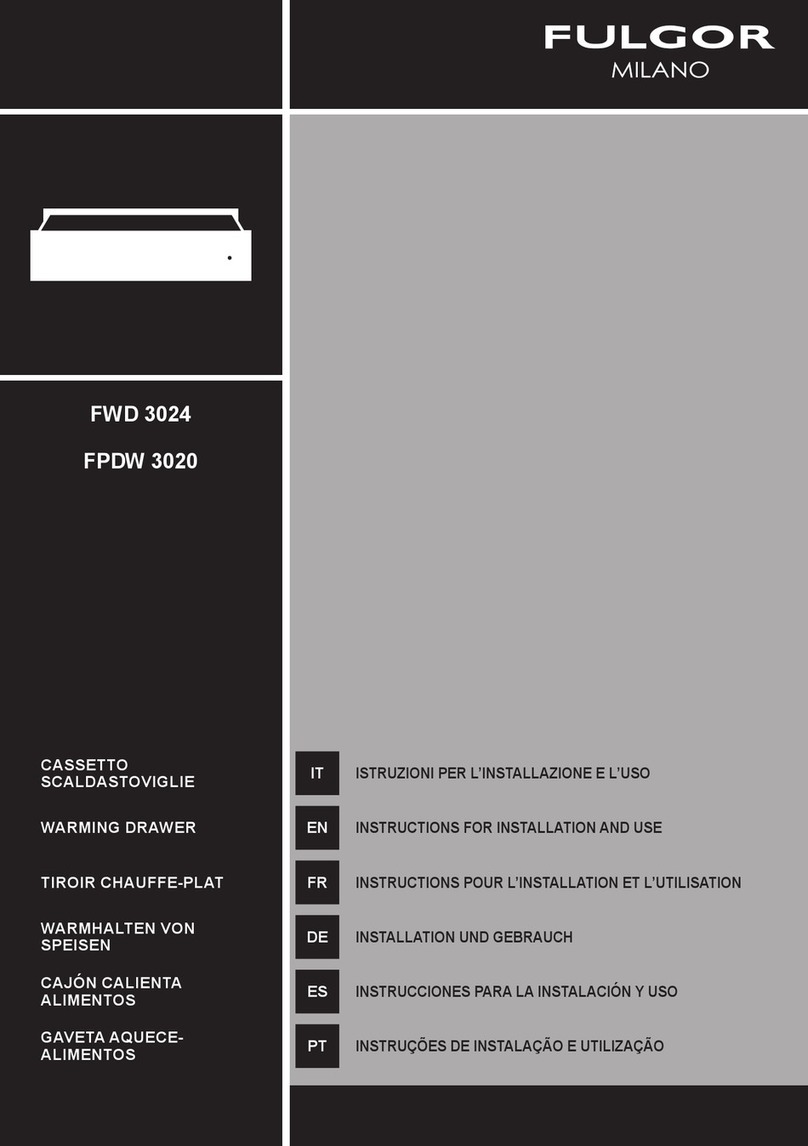 Fulgor Milano FPDW 3020 Instructions for installation and use