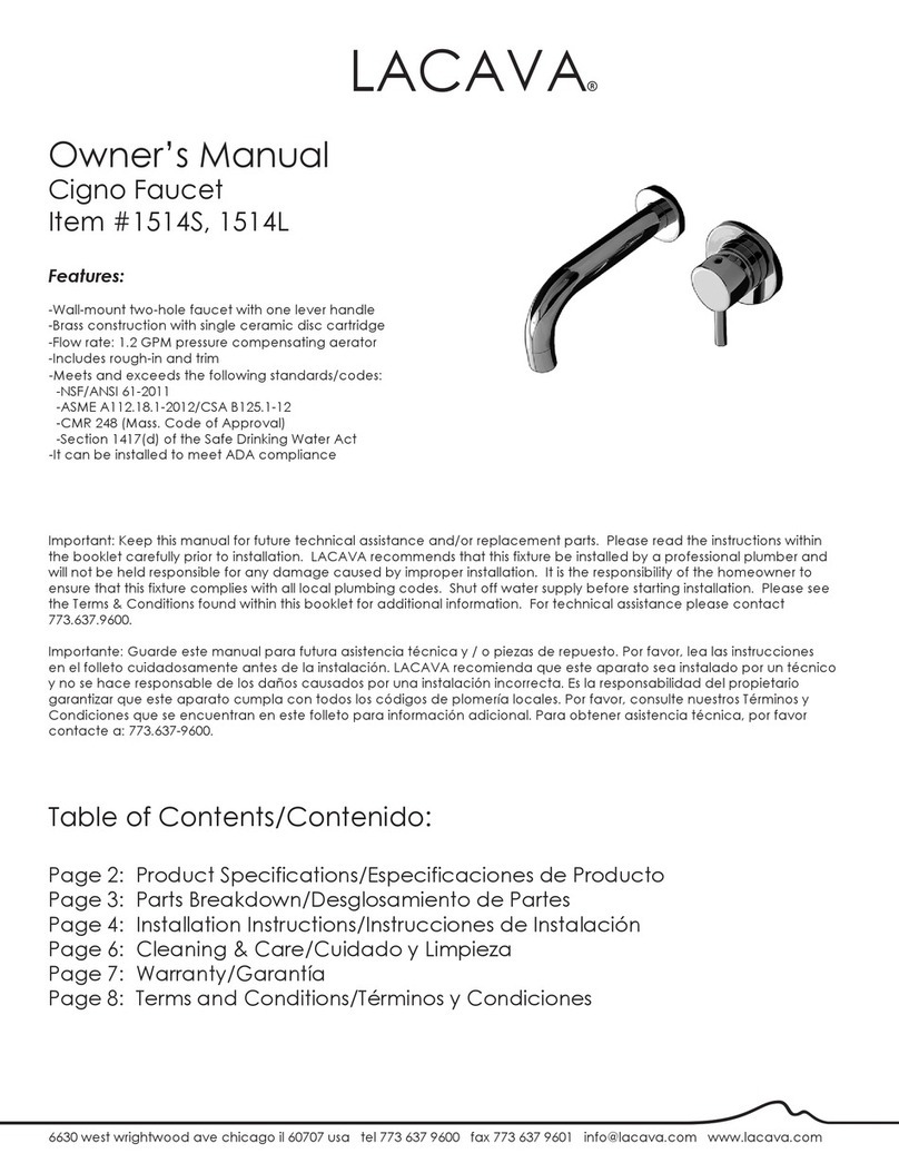 Lacava Cigno 1514S User manual