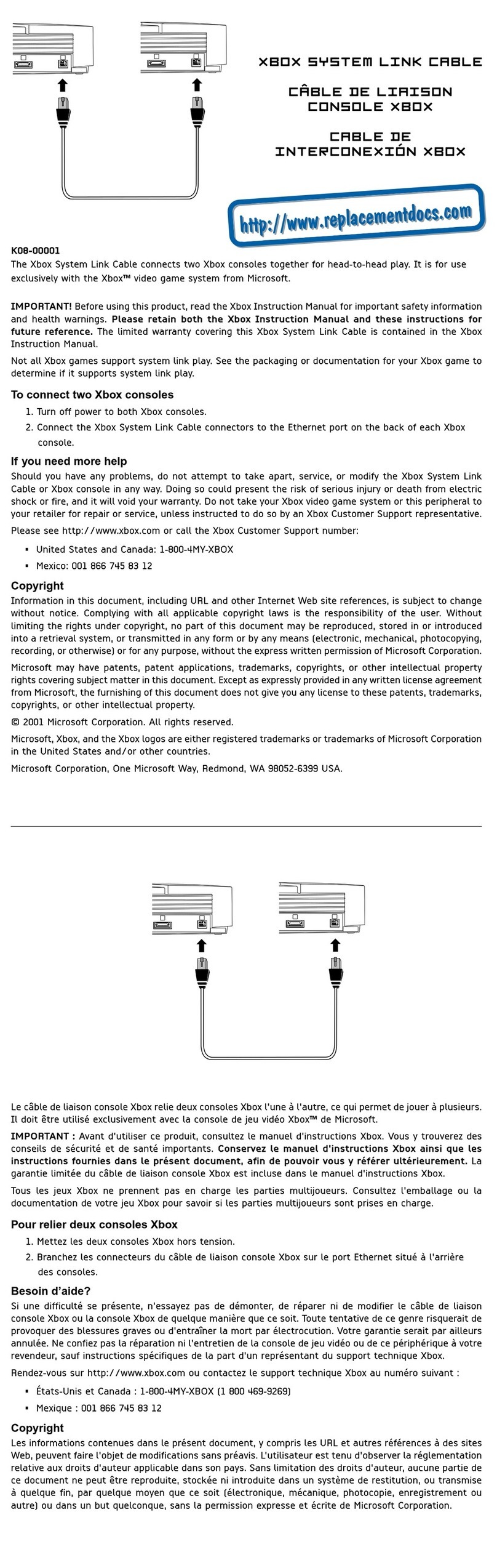 Microsoft K08-00001 User manual