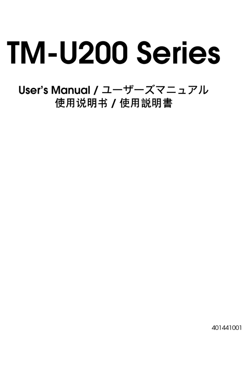 Epson U200 - TM B/W Dot-matrix Printer User manual
