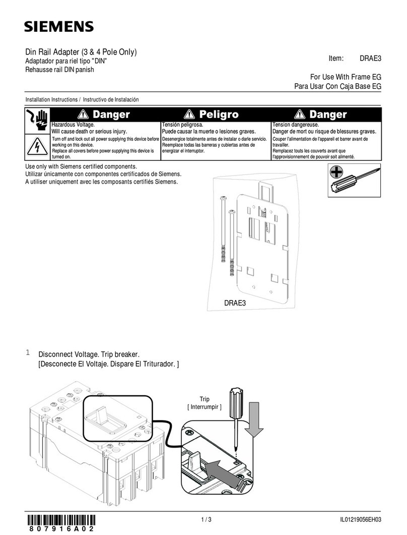 Siemens DRAE3 installation instructions