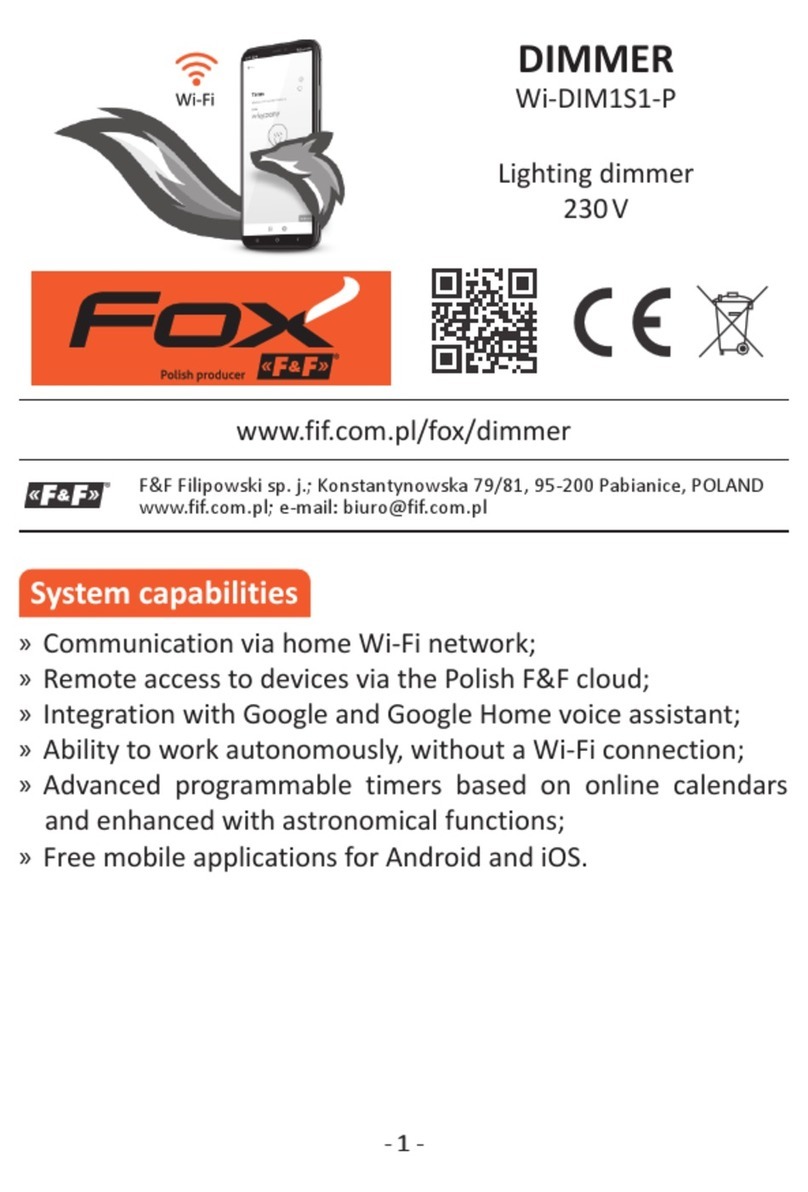 F&F FOX Wi-DIM1S1-P instructions